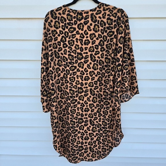 Simply Southern Women's Animal Cheetah Print Kimono Cover Up Cardigan Sz XS-S-M - Picture 6 of 7